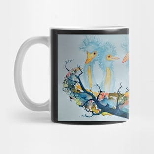 Baby Herons in nest, bird art, wildlife designs Mug